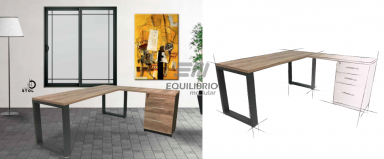 STOL-LC ESCRITORIO SEMI-EJECUTIVO :: Muebles de Oficina: Equilibrio Modular